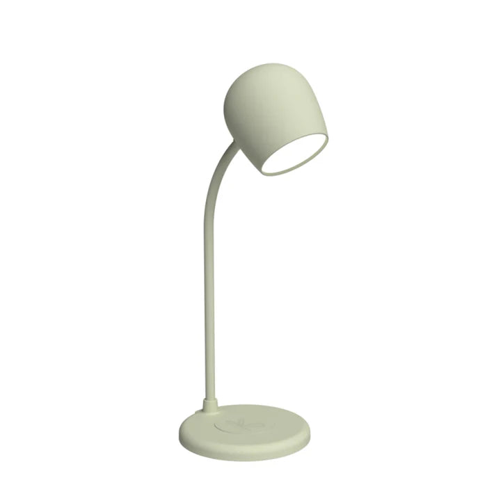 LED-lampa med trådlös laddare och högtalare