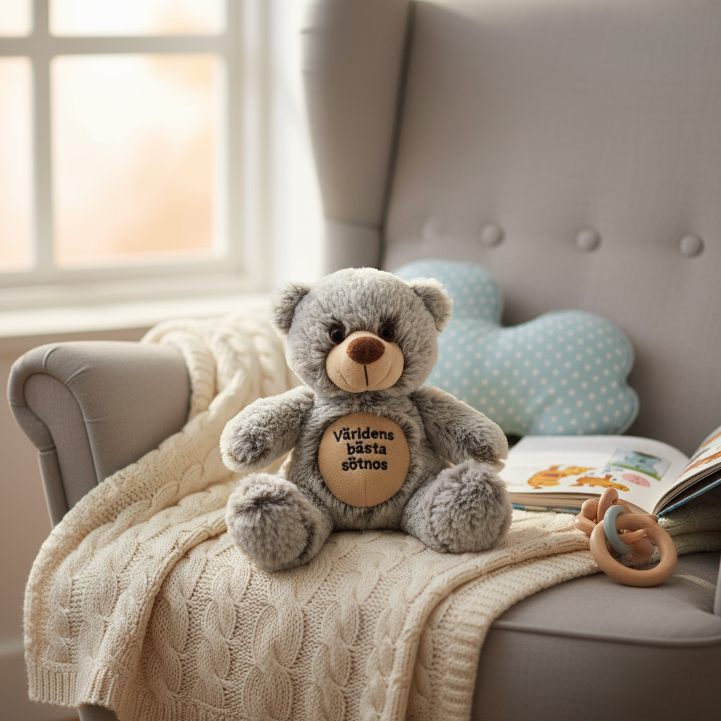 Grå Nalle 20 cm (Världens bästa sötnos)