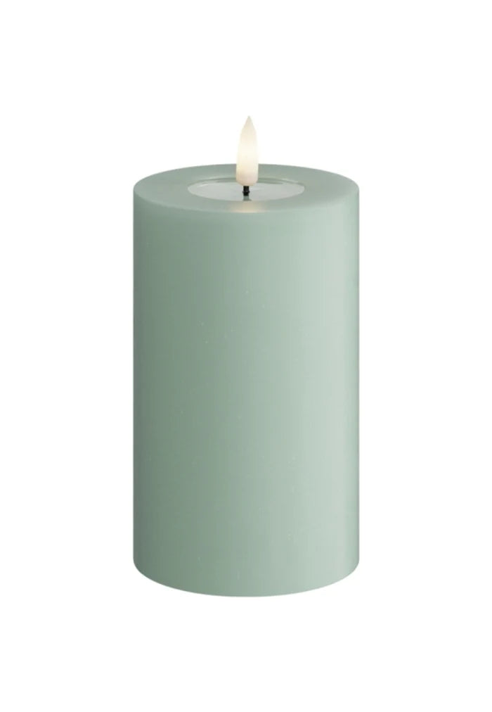 LED Blockljus Sage Green , flera storlekar / DELUXEHOMEART
