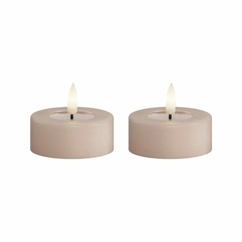 LED-värmeljus, 6 x 4,5 cm, 2-pack, Rosa, / DELUXEHOMEART