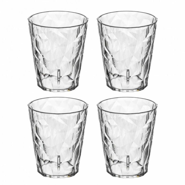 Dricksglas plast 250 ml, KOZIOL/superglas, 4 pack