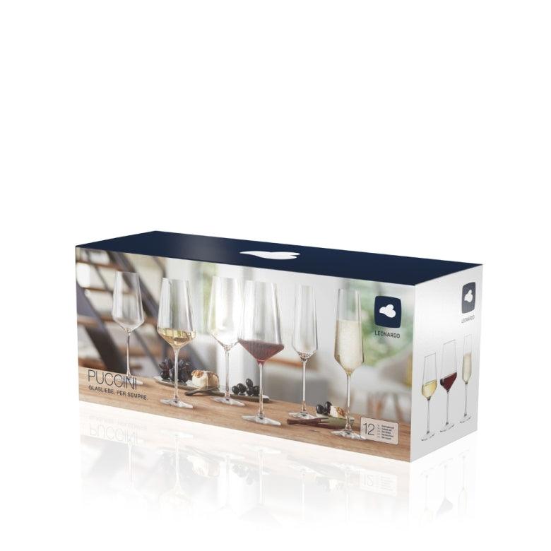 Set med Vinglas & Champagneglas PUCCINI / Leonardo 12-pack