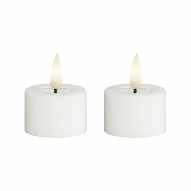 LED-värmeljus, 4,1x5,5 cm, 2-pack, Vit, / DELUXEHOMEART