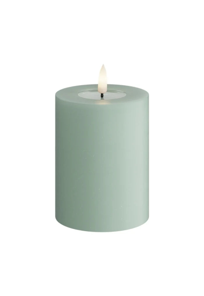LED Blockljus Sage Green , flera storlekar / DELUXEHOMEART