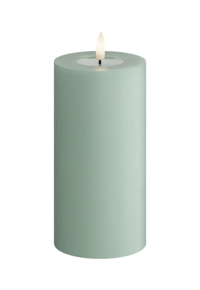 LED Blockljus Sage Green , flera storlekar / DELUXEHOMEART