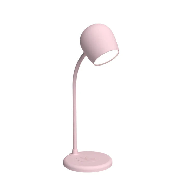 LED-lampa med trådlös laddare och högtalare