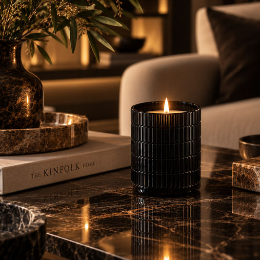 Doftljus Black Sapphire 8x9 cm, ROURA/Luxury