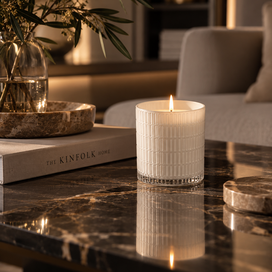 Doftljus White Pearl 8x9 cm, ROURA/Luxury