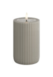 LED-Blockljus sand "randigt" UNIQUE Candles