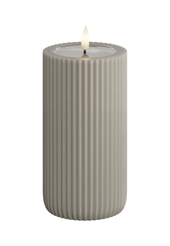 LED-Blockljus sand "randigt" UNIQUE Candles
