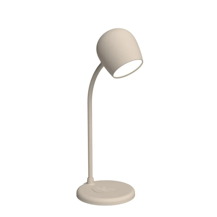 LED-lampa med trådlös laddare och högtalare