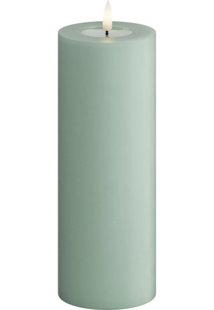 LED Blockljus Sage Green , flera storlekar / DELUXEHOMEART