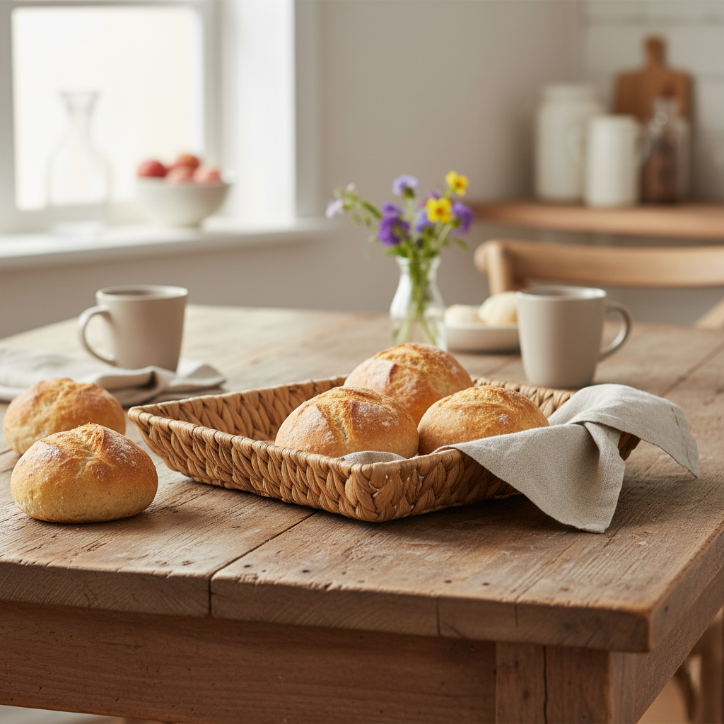 Brödkorg i vattenhyacint.