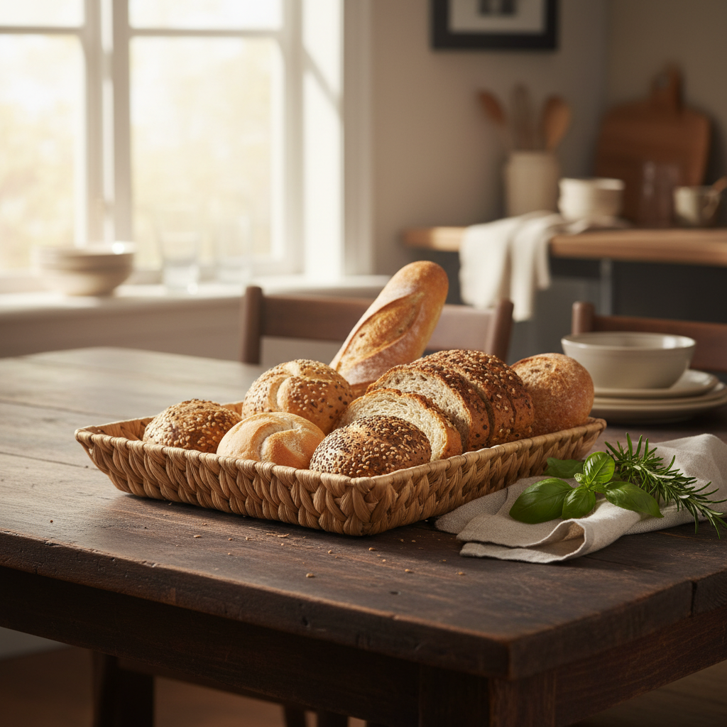 Brödkorg i vattenhyacint.